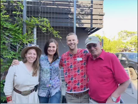 Michelle Lute, Fauna Tomlinson, Chris Smith, and Don Molde gather for a photo after advocating for Nevada's wildlife.