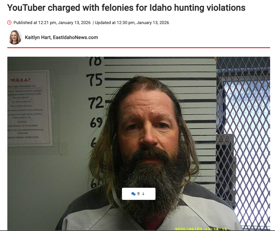 Screenshot of the article on Ryan Lampers in the East Idaho News. The recent charges against hunting influencer Ryan Lampers raise uncomfortable but necessary questions about how wildlife violations are handled, and who is held accountable.